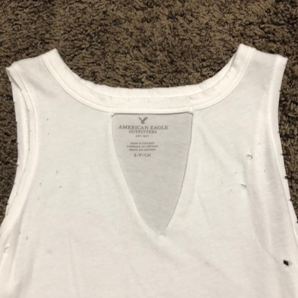 White American eagle tank with keyhole cut out - Picture 2 of 3
